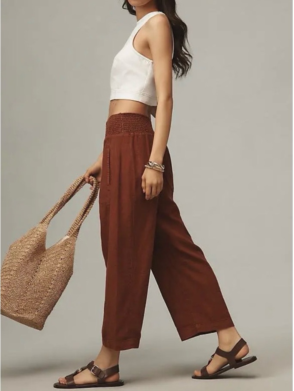 Anthropologie Reese Linen Blend Pants by Pilcro